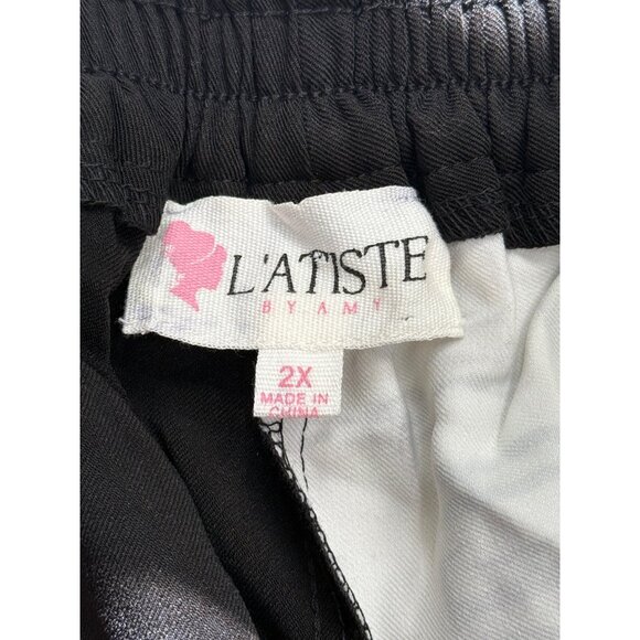 Latiste by Amy Womens Pants Musical Note Print Art to Wear Pull-On Size 2X - Picture 3 of 7